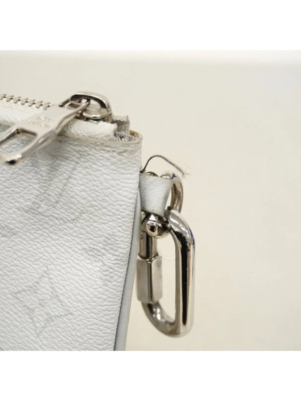 Louis Vuitton Clutch Monogram Logo Story Zipped Pouch GM Gray Yellow